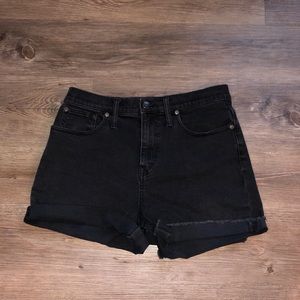 Madewell Black Denim Shorts